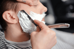 Limit the pressure you apply when shaving