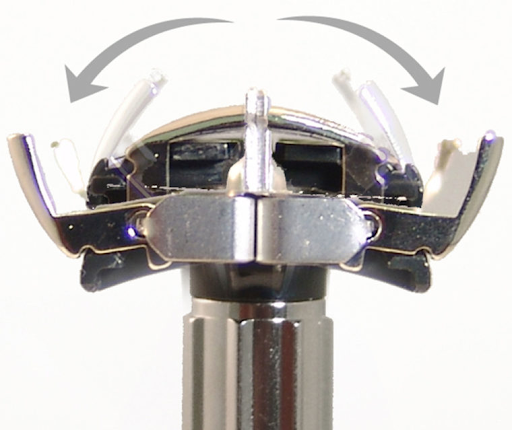 Butterfly opening mechanism of Popular shaving head