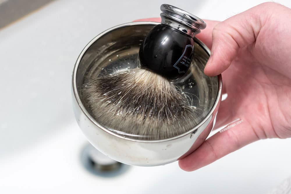 Soak the bristles in a borax-water solution
