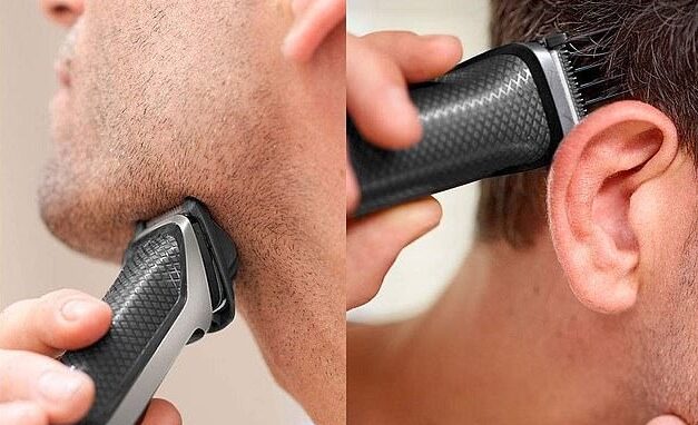 You can use a hair clipper to shave your head hair or your beard. 